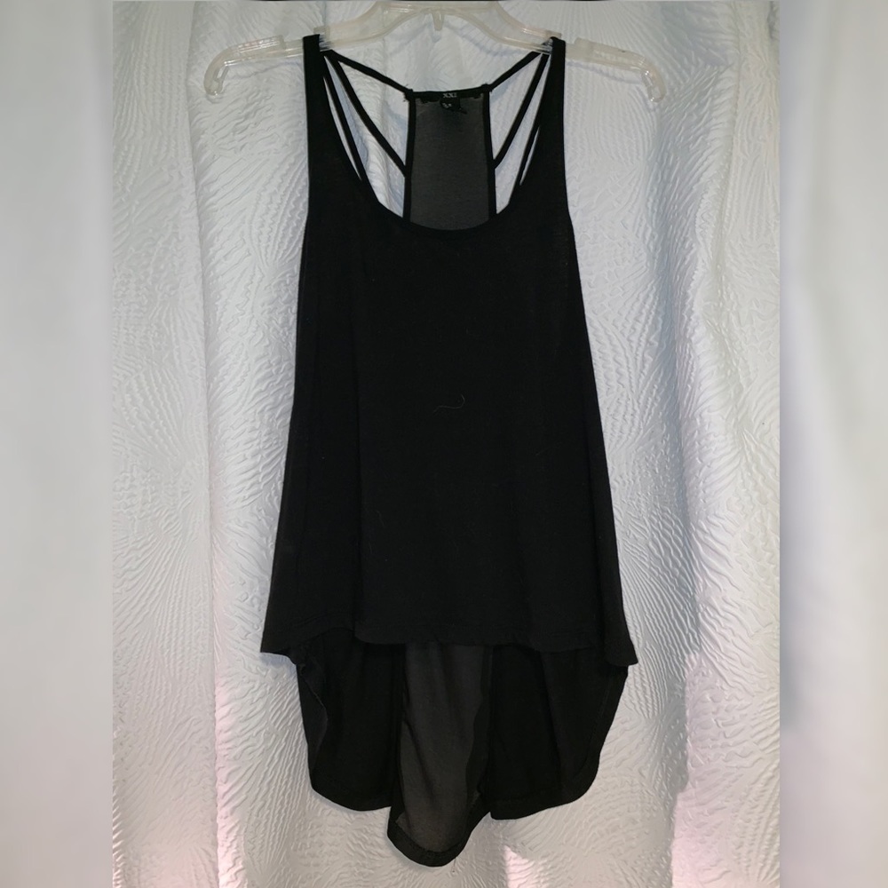 Hi-Low Black Tank